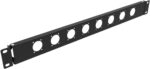 1U Hinged Rack Panel 8D XLR HDMI Audio Rack Mount Panel for 19 inches Rack Mount (1U8D) - Image 2