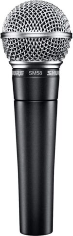 Shure SM58-LC Dynamic Vocal Microphone – Professional Handheld Cardioid XLR Mic for Singing, Live Performance, Studio Recording, Podcast & Broadcast, Black - Image 2