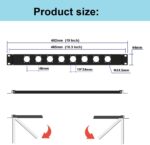 1U Hinged Rack Panel 8D XLR HDMI Audio Rack Mount Panel for 19 inches Rack Mount (1U8D) - Image 3