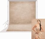 UrcTepics 8x10ft Beige Abstract Textured Professional Photography Backdrop Fabric for Studio, Portraits, Headshot, Event. - Image 2