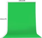 HEMMOTOP Green Screen Backdrop, 5x7 ft Photography Chroma Key Greenscreen Background Sheet for Background Removal, Zoom Meeting, Photo Video Studio, Live Streaming, Video Recording (Backdrop only) - Image 9