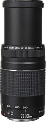 Canon EF 75-300mm f/4-5.6 III Lens Bundled with 58mm UV Filter + Lens Cap Keeper + Microfiber Cleaning Cloth (4 Items) - Image 4