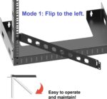 1U Hinged Rack Panel 8D XLR HDMI Audio Rack Mount Panel for 19 inches Rack Mount (1U8D) - Image 4