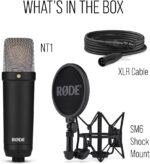 RØDE NT1 Signature Series Large-Diaphragm Condenser Microphone with Shock Mount, Pop Filter and XLR Cable for Music Production, Vocal Recording, Streaming and Podcasting (Black) - Image 10