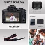 Canon EOS R50 Mirrorless Camera RF-S18-45mm F4.5-6.3 is STM Lens Kit, 24.2 Megapixel CMOS (APS-C) Sensor, 4K Video, Vlogging, Content Creation, Photography, Digital Camera, Black - Image 10