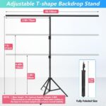 Green Screen Backdrop Kit with Stand, 5X6.5ft Portable Green Screen Backdrop with Stand kit, GreenScreen Background with Stand Carrying Bag Clamp for Streaming Video Zoom - Image 4