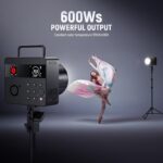 NEEWER Q6 600Ws 2.4G TTL Outdoor Studio Flash App Control, Compatible with Godox, 1/1-1/512, 1/8000 HSS 3000mAh Strobe Light, 30W Bi Color LED Modeling Lamp/400 Full Power Flash/0.01-0.9s Recycle - Image 3