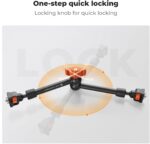 K&F CONCEPT 11" Magic Arm Clamp with Super Clamp ARRI 1/4" & 3/8" Thread Screw, 360° Ball Heads Arm with Clamp Mount for Monitor, LED Light, Webcam, Action Camera - Image 7