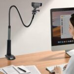 30 Inch Webcam Stand Camera Mount, Upgraded Thick Base Flexible Gooseneck Camera Stand Desk Webcam Mount Clamp for Logitech Webcams C930e C930 C920 C922x C922 Brio 4K C925e C615, Gopro Hero 8 7 6 5 4 - Image 4