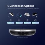 TONGVEO 4K AI Auto Tracking PTZ Conference Camera System with Bluetooth Speakerphone & Microphone, 20X Optical Zoom, USB3.0 HDMI LAN PoE Power Camera for Church Worship, Meetings, Streaming - Image 6