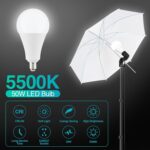 EMART 8.5 x 10 ft Backdrop Support System, Professional Photography Lighting Kit with 5500K 50W LED, 6 * 9ft Backdrop *3, Reflector,Umbrellas&Softbox Lighting Kit for Studio, Portrait, Video Shooting - Image 4