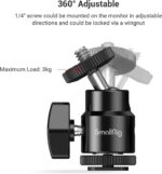 SmallRig 1/4" Camera Hot Shoe Mount, Ballhead Tripod with Additional 1/4" Screw, 2pcs Pack - 2059 - Image 4