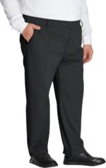 Idtswch Mens Big and Tall Full Elastic Waist Pants Stretch Slacks Casual with Zipper Fly and Pockets - Image 2