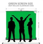 【Wider Style】 RAUBAY 78.7 x 82.7in Large Collapsible Green Screen Backdrop Portable Retractable Chroma Key Panel Photo Background with Stand for Video Conference, Photographic Studio, Streaming - Image 3