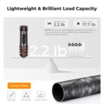 K&F Concept 60 inch Carbon Fiber Camera Tripod,Super Lightweight Compact Travel Tripod with 360 Degree Ball Head,Quick Release Plate,Detachable Monopod 8KG Load Capacity for SLR DSLR C225C0 (BA225) - Image 4