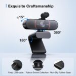 EMEET C960 4K Webcam for PC, 4K UHD CMOS Sensor, PDAF Auto Focus, Dual Omnidirectional Mics, Auto Light Correction, 73° FOV, Plug&Play Webcam w/Privacy Cover, Works w/Zoom/Teams/Skype/Google Meet - Image 10