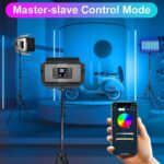 GVM 1500D RGB LED Video Light with Softbox, 75W Video Lighting Kit with Bluetooth Control, Led Panel Light for Photography, YouTube Studio, Video Shooting,18 Scene Mode, 2 Packs - Image 5