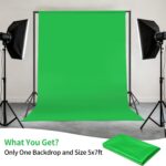 HEMMOTOP Green Screen Backdrop, 5x7 ft Photography Chroma Key Greenscreen Background Sheet for Background Removal, Zoom Meeting, Photo Video Studio, Live Streaming, Video Recording (Backdrop only) - Image 8