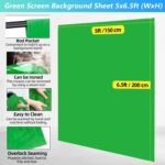 Green Screen Backdrop Kit with Stand, 5X6.5ft Portable Green Screen Backdrop with Stand kit, GreenScreen Background with Stand Carrying Bag Clamp for Streaming Video Zoom - Image 7
