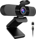 EMEET C960 1080P Webcam with Microphone, 2 Mics, 90° FOV, USB Type-A & A-to-C Adapter, Fixed Focus, Plug&Play Computer Camera for Zoom/Teams/Facetime/YouTube/Google Meet/Switch 2 Camera, 2025 Version - Image 2