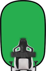 Green Screen Backdrop, 58in Portable Green Screen Chair with Stand Double Sided Foldable Green Background, Chroma Key, for Photography Streaming Gaming Photo Zoom Video Chats and Meeting - Image 2