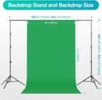 EMART 8.5 x 10 ft Backdrop Support System, Professional Photography Lighting Kit with 5500K 50W LED, 6 * 9ft Backdrop *3, Reflector,Umbrellas&Softbox Lighting Kit for Studio, Portrait, Video Shooting - Image 3