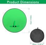 Portable Green Screen Chair, 57 in Greenscreen Backdrop with Stand Double Sided Foldable Green Background, Chroma Key, for Photography Streaming Gaming Photo Zoom Video Chats and Meeting - Image 3