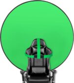 Portable Green Screen Chair, 57 in Greenscreen Backdrop with Stand Double Sided Foldable Green Background, Chroma Key, for Photography Streaming Gaming Photo Zoom Video Chats and Meeting - Image 2