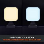 Logitech for Creators Litra Glow Premium LED Streaming Light with TrueSoft- Computer lighting for video conferencing, Zoom meetings, with adjustable mount and desktop app control for PC/Mac - Graphite - Image 9