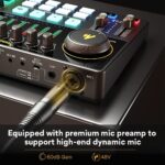 MAONO Audio Interface, MaonoCaster 10-Channel Podcast mixer with Pro-preamp, 48V Phantom Power, Bluetooth, 11 Customize sound pads for Recording, Streaming, Youtube, TikTok, PC, Guitar (AME2) - Image 3