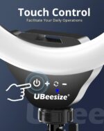 UBeesize 12'' LED Ring Light with 62'' Tripod Stand, Selfie Ring Light for Video Recording, Live Streaming, TikTok & YouTube, Compatible with iPhone & Android (Black) - Image 3