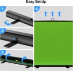 EMART Upgrade Green Screen, 58x74in Collapsible Chroma Key Panel for Background Removal, Portable & Retractable Wrinkle-Resistant Backdrop with Stand for Streaming, Photographic Studio, TikTok - Image 7