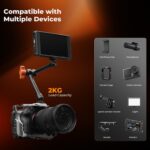 K&F CONCEPT 9.8" Magic Arm Clamp Kit with 1/4" & 3/8" Thread Screw 360° Ball Heads Articulating Magic Arm Camera Mount for Monitor, Flash, LED Light, Microphone, Camera Cage, Action Camera - Image 4