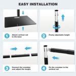 Pipe and Drape Backdrop Stand, 8x10ft Heavy Duty Backdrop Stand with Metal Base, Adjustable Height & Width, Black Background Holder for Wedding Photography Birthday Party Baby Shower Decor - Image 7