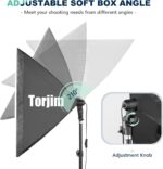 Torjim Softbox Photography Lighting Kit, 2Pcs 27" x 27" Professional Soft Box | 3000K-7500K 85W LED Bulbs with Remote, Photography Continuous Lighting Kit for Studio Lights, Portrait, Video Recording - Image 4