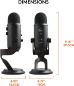 Logitech Creators Blue Yeti USB Microphone for PC, Mac, Gaming, Recording, Streaming, Podcasting, Studio and Computer Condenser Mic with Blue VO!CE effects, 4 Pickup Patterns, Plug and Play - Blackout - Image 13
