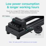Accsoon Toprig Motorized Camera Slider, Wireless DSLR Video Slider with Button/APP Control, Time-Lapse/Loop Mode, Speed Knob, 120° Panoramic Shooting, Compatible with GoPro, Camera-24inch Video Slider - Image 8