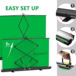 【Wider Style】 RAUBAY 78.7 x 82.7in Large Collapsible Green Screen Backdrop Portable Retractable Chroma Key Panel Photo Background with Stand for Video Conference, Photographic Studio, Streaming - Image 5