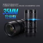 SIRUI Saturn 35mm T2.9 1.6X Full Frame Carbon Fiber Anamorphic Lens, Cine Lens for E Mount Cameras, 418g (Blue Flare) - Image 4
