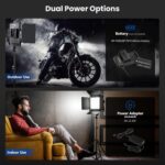 NEEWER 2 Pack Bi Color 660 LED Video Light and Stand Kit: (2) 3200-5600K CRI 96+ Dimmable Light with U Bracket and Barndoor, (2) 75 inches Light Stand for Studio Photography, Video Recording (Black) - Image 8