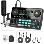 MAONO Podcast Equipment Bundle Audio mixer All-in-One Podcast Production Studio with 3.5mm Microphone for Live Streaming, Recording, PC, Smartphone, DJ MaonoCaster Lite (AU-AM200-S1) - Image 2