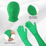 Chromakey Green Screen Gloves Hood Chroma Key Glove and Hood Invisible Effects Background Chroma Keying for Green Screen Photography Photo Video Film Make - Image 5