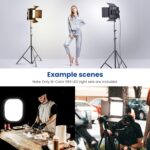 NEEWER 2 Pack Bi Color 660 LED Video Light and Stand Kit: (2) 3200-5600K CRI 96+ Dimmable Light with U Bracket and Barndoor, (2) 75 inches Light Stand for Studio Photography, Video Recording (Black) - Image 10
