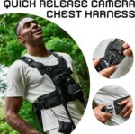 Camera Carrier Chest Harness J1 for One Camera,Camera Strap Harness for Photographers Hiking Climbing Wedding Travel,Camera Nylon Chest Straps for Photographers,Black - Image 8