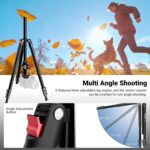 NEEWER 90 Inch Tall Overhead Horizontal Camera Tripod Monopod with Ball Head & Flexible Center Column, Metal DSLR Video Travel Stand, Arca Type QR Plate & Inverted Legs, Max Load 10 kg / 22 lbs, TP63 - Image 7