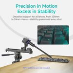 Accsoon Toprig Motorized Camera Slider, Wireless DSLR Video Slider with Button/APP Control, Time-Lapse/Loop Mode, Speed Knob, 120° Panoramic Shooting, Compatible with GoPro, Camera-24inch Video Slider - Image 4