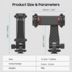 Zeadio Universal Phone Tripod Mount, Cell Phone Holder Clamp with Dual Rotatable Cold Shoe, 360° Rotation & 180° Tilt for Camera Hot Shoe, Vlogging, Video Recording - Image 8