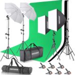 NEEWER Photography Lighting kit with Backdrops, 8.5x10ft Backdrop Stands, UL Certified 5700K 800W Equivalent 24W LED Umbrella Softbox Continuous Lighting, Photo Studio Equipment for Photo Video Shoot - Image 2