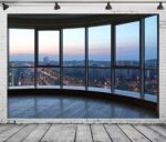 7x5 FT Modern Office Backdrop Window City Podcast Background Office Wooden Floor Online Video Conference Backdrops Portrait Photography Decorations Photo Booth Props - Image 4