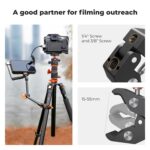 K&F CONCEPT 11" Magic Arm Clamp with Super Clamp ARRI 1/4" & 3/8" Thread Screw, 360° Ball Heads Arm with Clamp Mount for Monitor, LED Light, Webcam, Action Camera - Image 6
